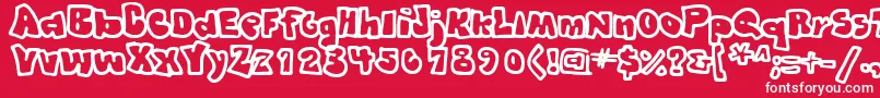 GRAFFITI Font – White Fonts on Red Background