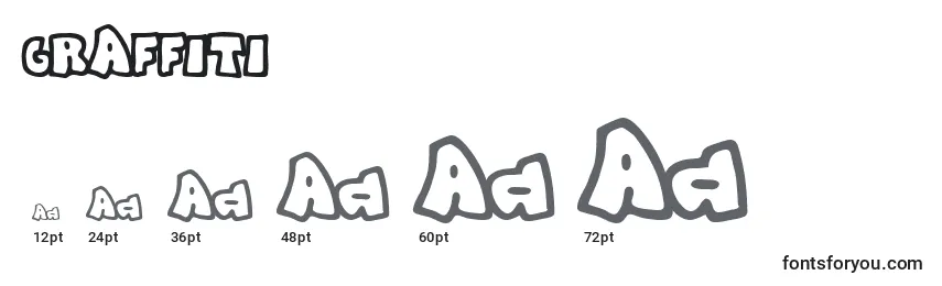 Größen der Schriftart GRAFFITI (128316)