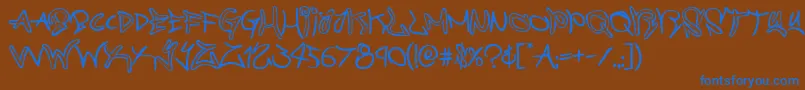 Шрифт graffitistreet – синие шрифты на коричневом фоне