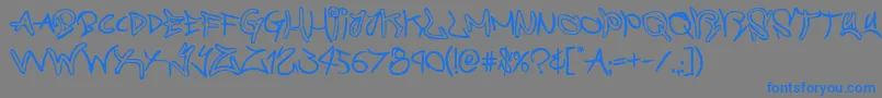 graffitistreet-Schriftart – Blaue Schriften auf grauem Hintergrund