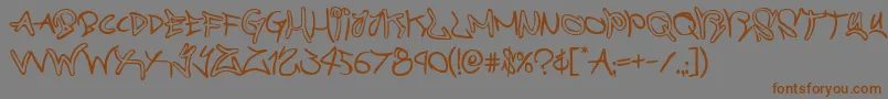 Шрифт graffitistreet – коричневые шрифты на сером фоне