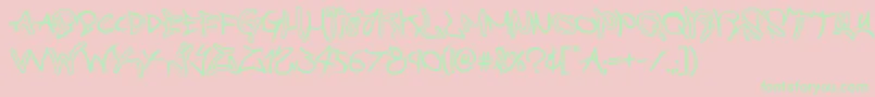 Шрифт graffitistreet – зелёные шрифты на розовом фоне