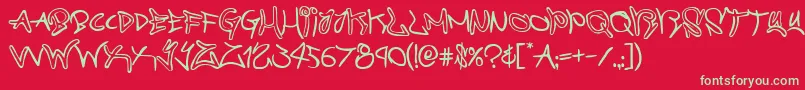 graffitistreet Font – Green Fonts on Red Background