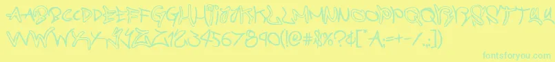 graffitistreet Font – Green Fonts on Yellow Background