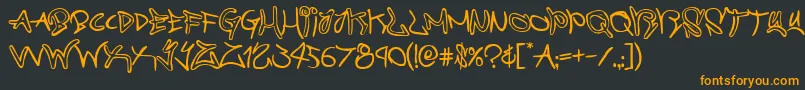 graffitistreet Font – Orange Fonts on Black Background