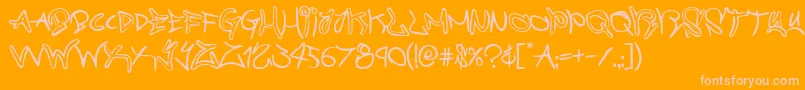 graffitistreet Font – Pink Fonts on Orange Background