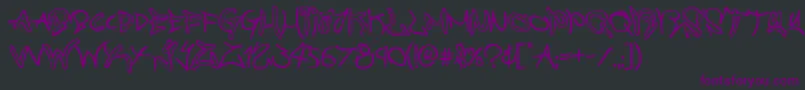 graffitistreet-fontti – violetit fontit mustalla taustalla