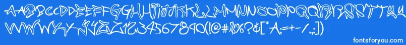 More about graffitistreet Font graffitistreet Font – White Fonts on Blue Background