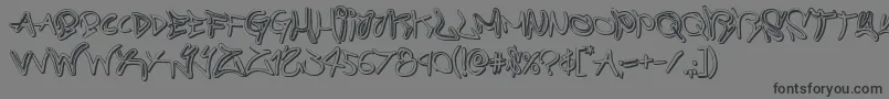 graffitistreet3d-Schriftart – Schwarze Schriften auf grauem Hintergrund