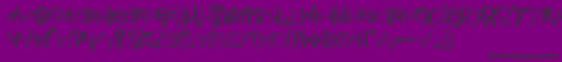 graffitistreet3d-Schriftart – Schwarze Schriften auf violettem Hintergrund