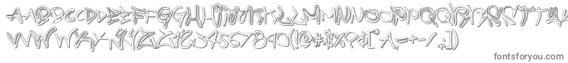 graffitistreet3d-Schriftart – Graue Schriften auf weißem Hintergrund