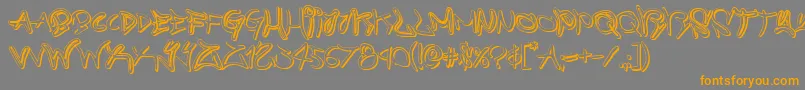 graffitistreet3d-Schriftart – Orangefarbene Schriften auf grauem Hintergrund