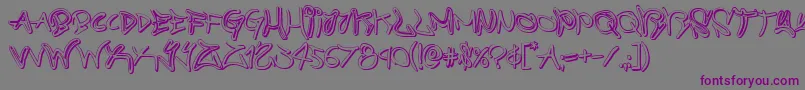 graffitistreet3d-Schriftart – Violette Schriften auf grauem Hintergrund