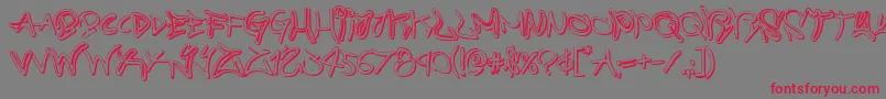 graffitistreet3d-Schriftart – Rote Schriften auf grauem Hintergrund