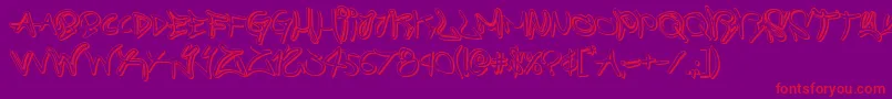 graffitistreet3d-Schriftart – Rote Schriften auf violettem Hintergrund