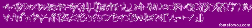 graffitistreet3d-Schriftart – Weiße Schriften auf violettem Hintergrund