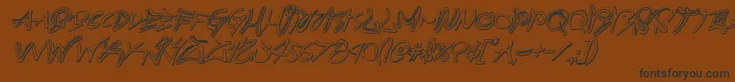 Шрифт graffitistreet3dital – чёрные шрифты на коричневом фоне