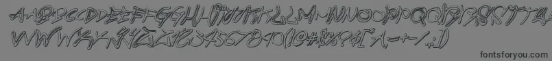Шрифт graffitistreet3dital – чёрные шрифты на сером фоне