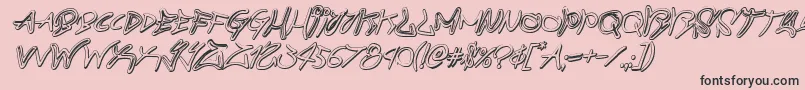 graffitistreet3dital-Schriftart – Schwarze Schriften auf rosa Hintergrund