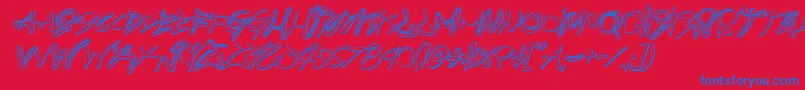 graffitistreet3dital Font – Blue Fonts on Red Background