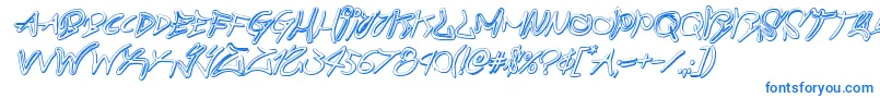 graffitistreet3dital Font – Blue Fonts on White Background