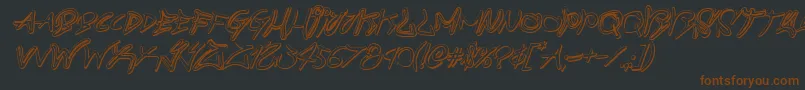 graffitistreet3dital Font – Brown Fonts on Black Background