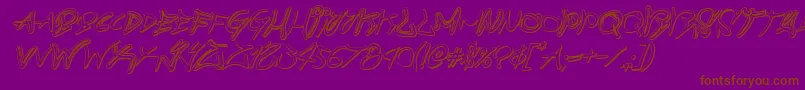 graffitistreet3dital-Schriftart – Braune Schriften auf violettem Hintergrund