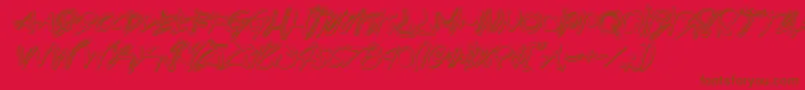 graffitistreet3dital-fontti – ruskeat fontit punaisella taustalla