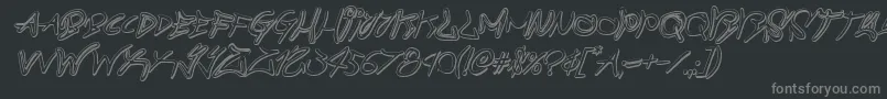 Шрифт graffitistreet3dital – серые шрифты на чёрном фоне