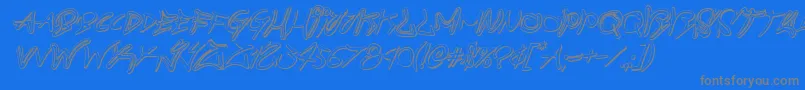 Шрифт graffitistreet3dital – серые шрифты на синем фоне