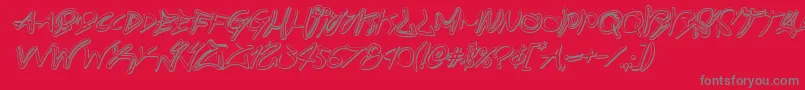 graffitistreet3dital Font – Gray Fonts on Red Background