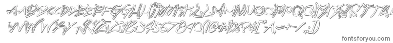 graffitistreet3dital Font – Gray Fonts on White Background