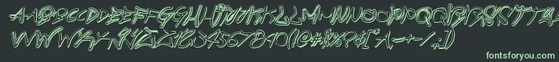 graffitistreet3dital Font – Green Fonts on Black Background