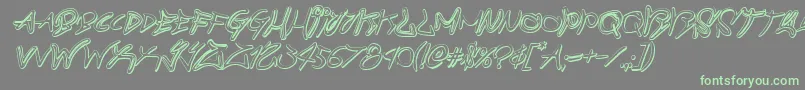 Шрифт graffitistreet3dital – зелёные шрифты на сером фоне