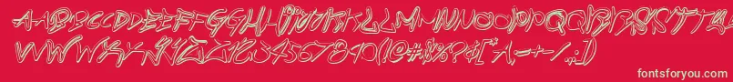graffitistreet3dital Font – Green Fonts on Red Background