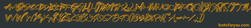 graffitistreet3dital-Schriftart – Orangefarbene Schriften auf schwarzem Hintergrund