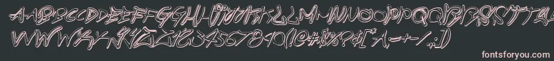 graffitistreet3dital-fontti – vaaleanpunaiset fontit mustalla taustalla