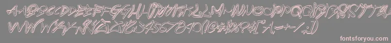 Шрифт graffitistreet3dital – розовые шрифты на сером фоне