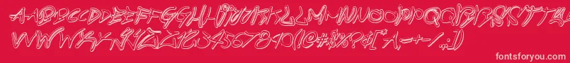 graffitistreet3dital-Schriftart – Rosa Schriften auf rotem Hintergrund
