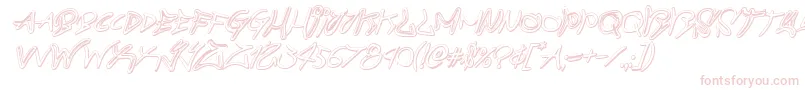 Шрифт graffitistreet3dital – розовые шрифты на белом фоне