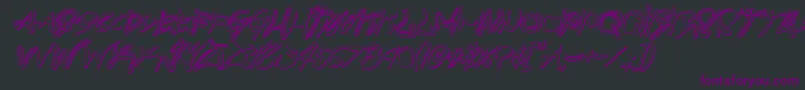 Шрифт graffitistreet3dital – фиолетовые шрифты на чёрном фоне