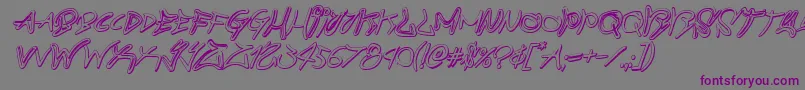 graffitistreet3dital-Schriftart – Violette Schriften auf grauem Hintergrund