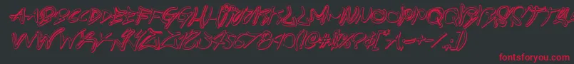 Шрифт graffitistreet3dital – красные шрифты на чёрном фоне