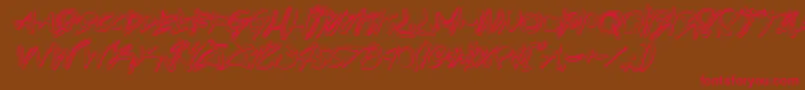 Шрифт graffitistreet3dital – красные шрифты на коричневом фоне