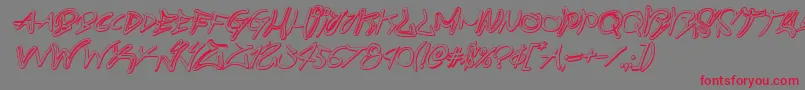 graffitistreet3dital Font – Red Fonts on Gray Background