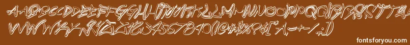 Шрифт graffitistreet3dital – белые шрифты на коричневом фоне