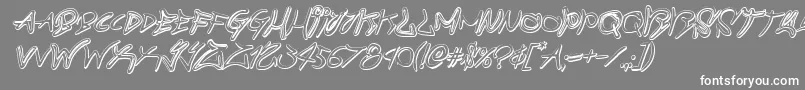 graffitistreet3dital-Schriftart – Weiße Schriften auf grauem Hintergrund