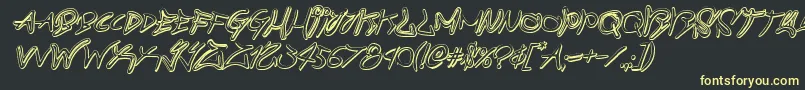 graffitistreet3dital Font – Yellow Fonts on Black Background