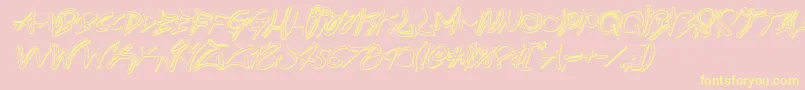 graffitistreet3dital Font – Yellow Fonts on Pink Background