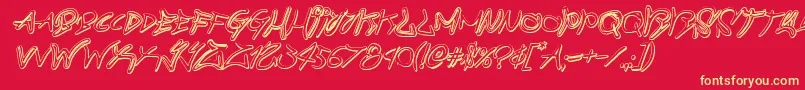 graffitistreet3dital Font – Yellow Fonts on Red Background